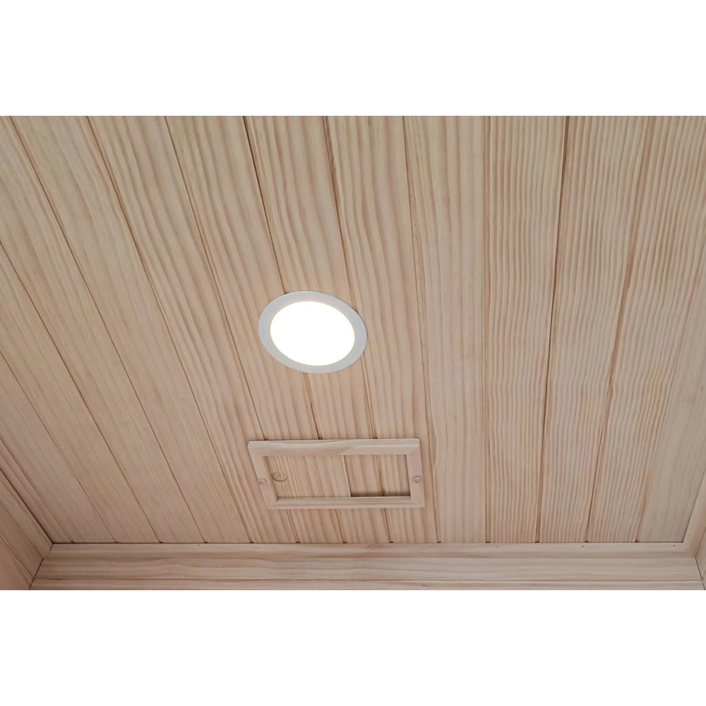 Das Licht in der finnischen JFO-Sauna.